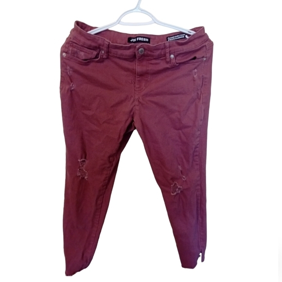 Joe Fresh Light Burgundy Womens Casual Jeans Distressed Size‎ 29 - Picture 1 of 7